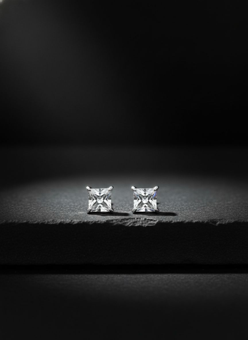 ✨️Pendientes Cuadrado Brillante