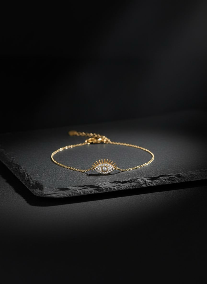 ✨️Pulsera Dorada con Diseño de Ojo Brillante
