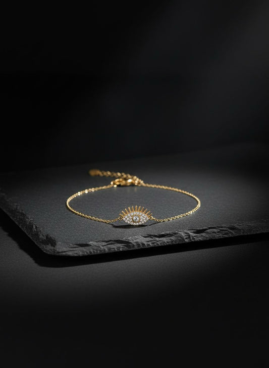 ✨️Pulsera Dorada con Diseño de Ojo Brillante