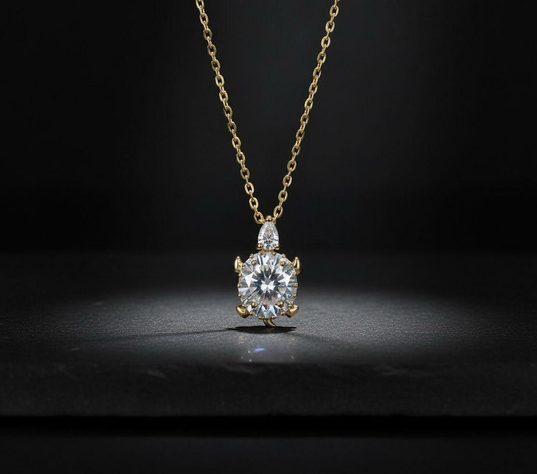 ✨ Collar Tortuga Dorada de Brillo Eterno